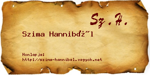 Szima Hannibál névjegykártya